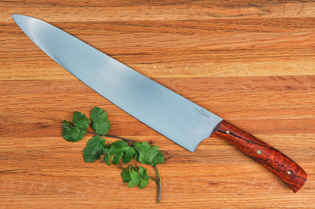 10 inch chef knife with cocobolo handle